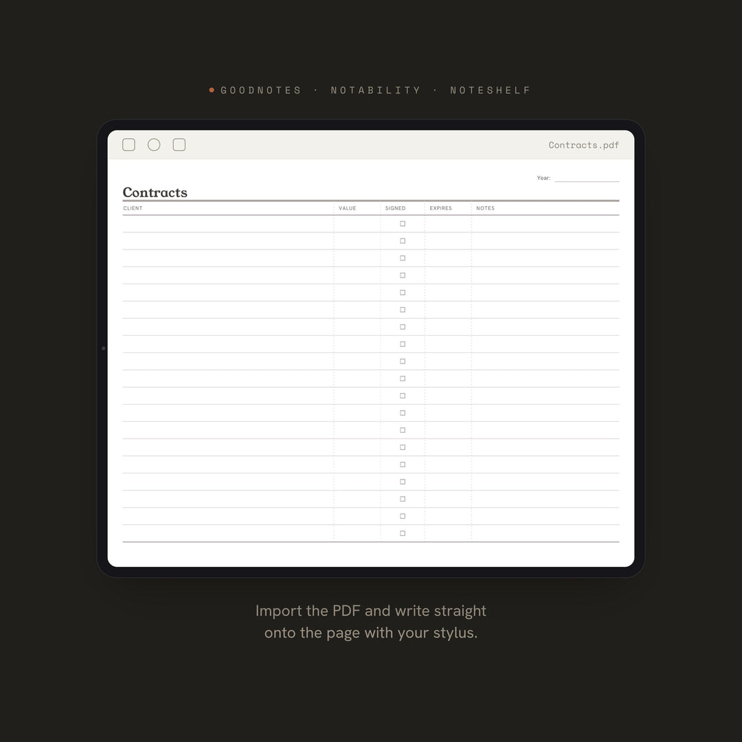 Contracts printable planner insert — preview image 5 of 20