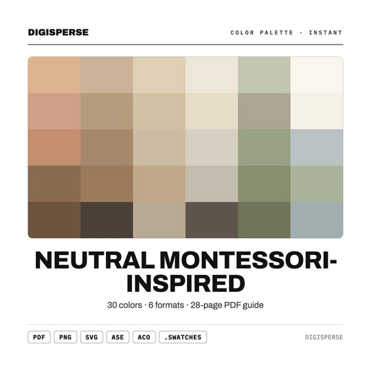 Neutral Montessori-Inspired color palette — main preview
