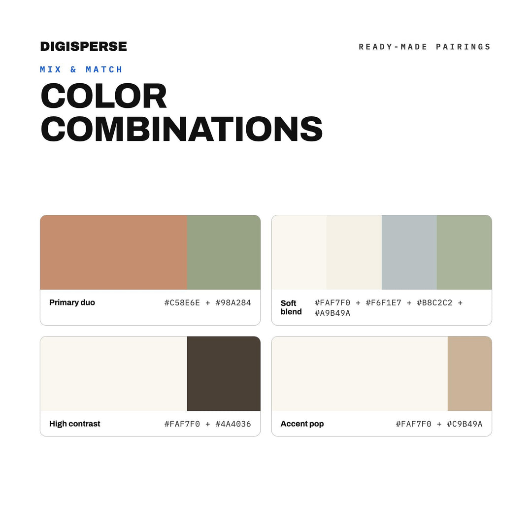 Neutral Montessori Color Palette | 30 Procreate Swatches, HEX, RGB, CMYK (Digital Download)