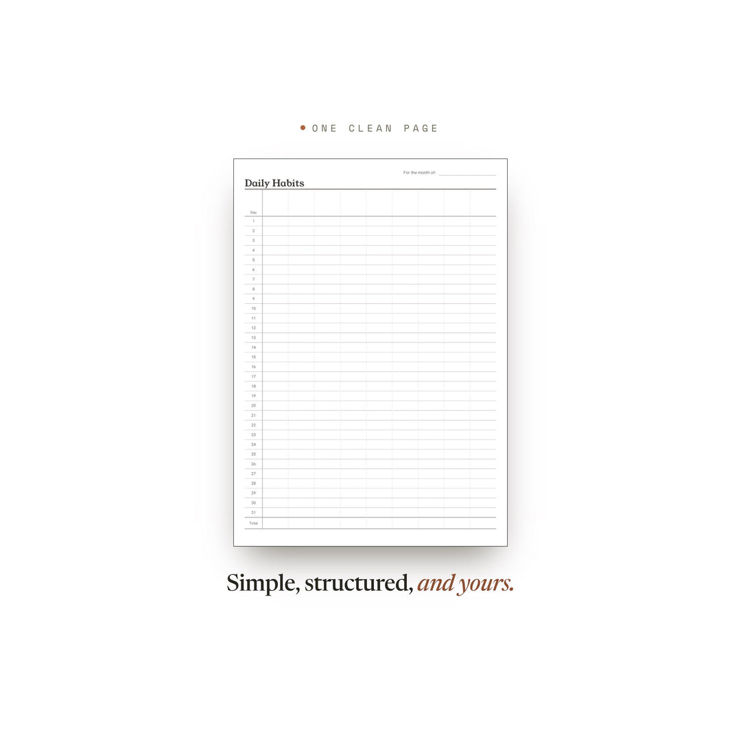 Daily Habits printable planner insert — preview image 2 of 20