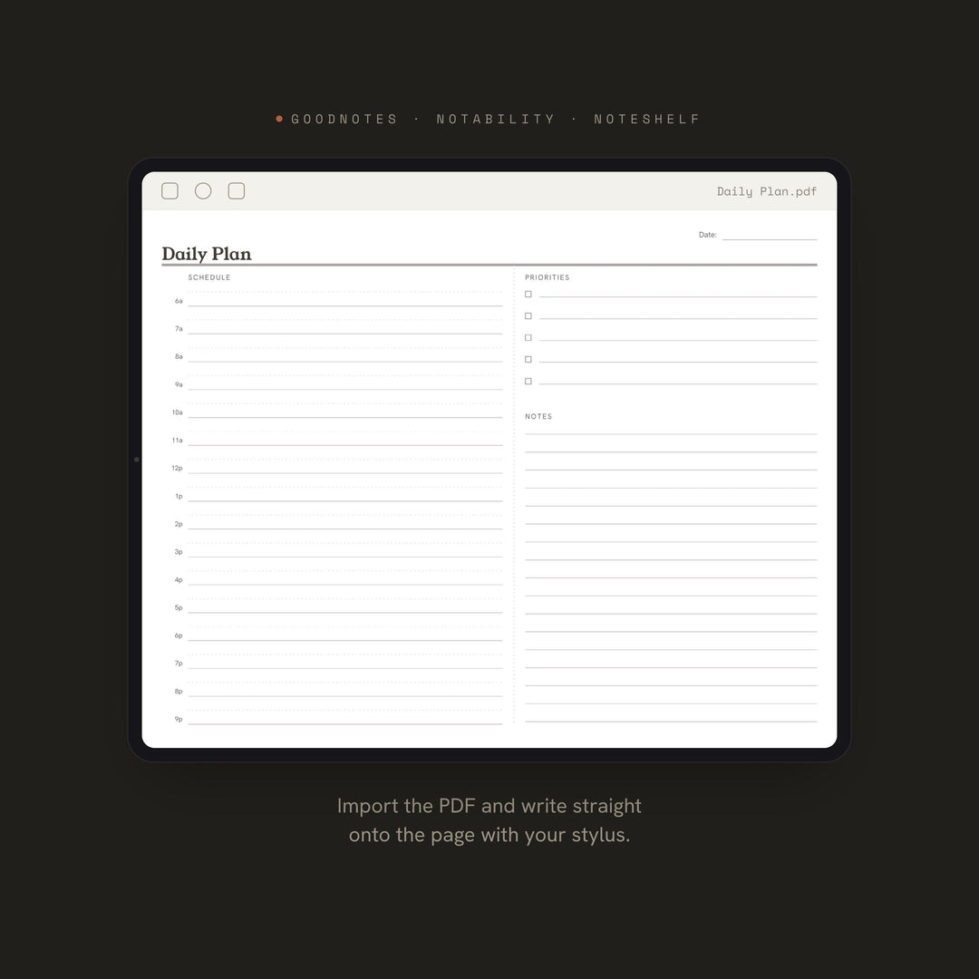 Daily Plan printable planner insert — preview image 5 of 20