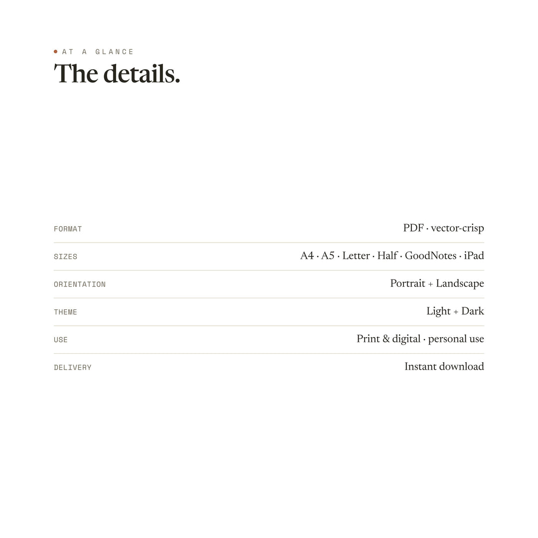 Decision Journal Printable | Choice + Outcome Review Log | GoodNotes + iPad PDF | Instant Download