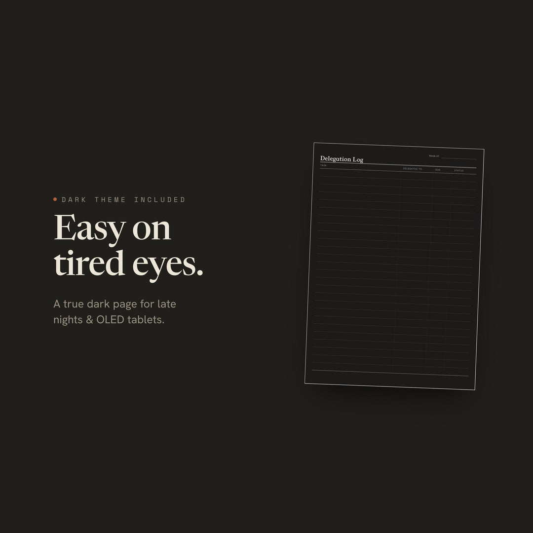 Delegation Log Planner Insert | Project Planner | GoodNotes iPad PDF | Digital Download