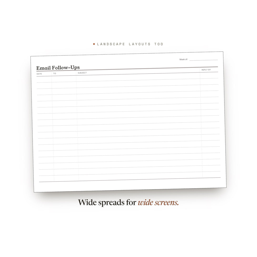 Email Follow Ups printable planner insert — preview image 15 of 20