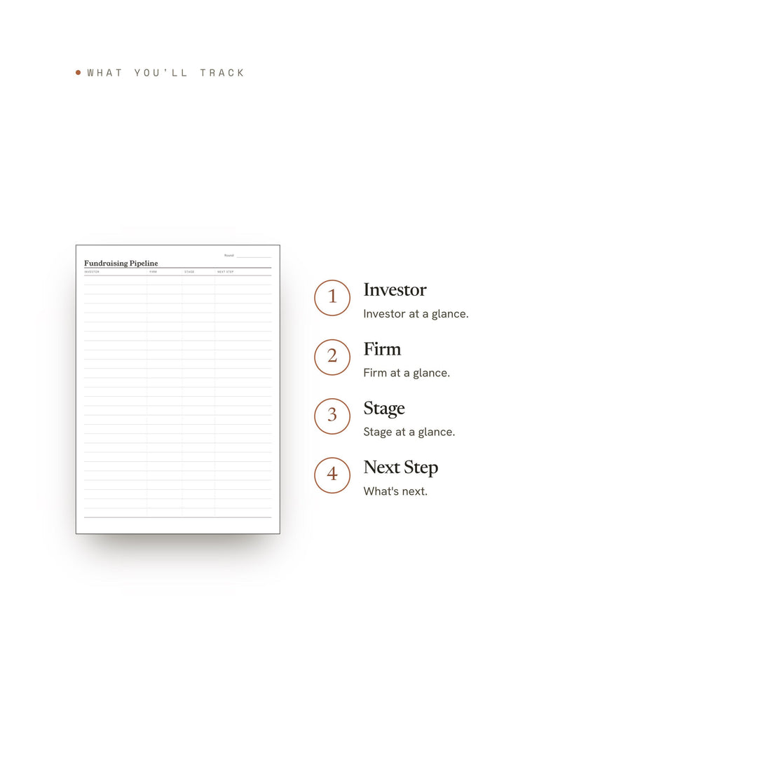 Fundraising Pipeline printable planner insert — preview image 8 of 20