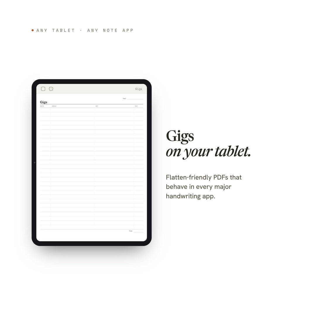 Gigs printable planner insert — preview image 6 of 20