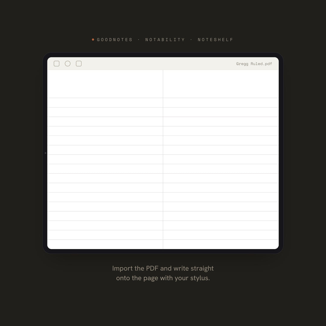 Gregg Ruled printable planner insert — preview image 5 of 20