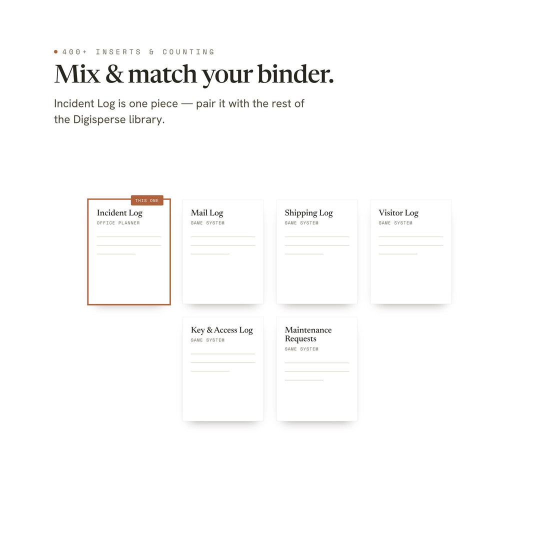 Incident Log printable planner insert — preview image 12 of 20