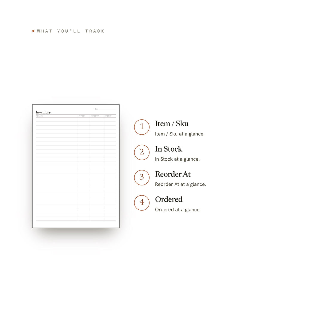 Inventory printable planner insert — preview image 8 of 20