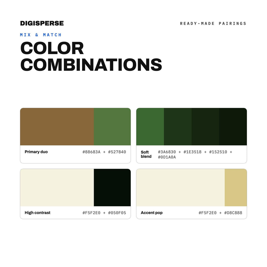 Green Witch Garden Color Palette | 30 Colors | Hex RGB CMYK | Procreate Swatches + ASE | Digital Download