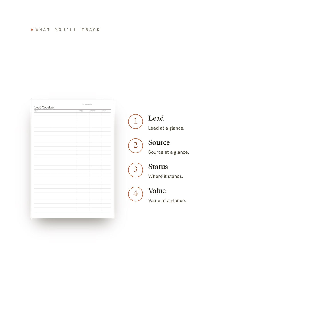 Lead Tracker Planner Insert | Client Tracker | GoodNotes iPad PDF | Digital Download