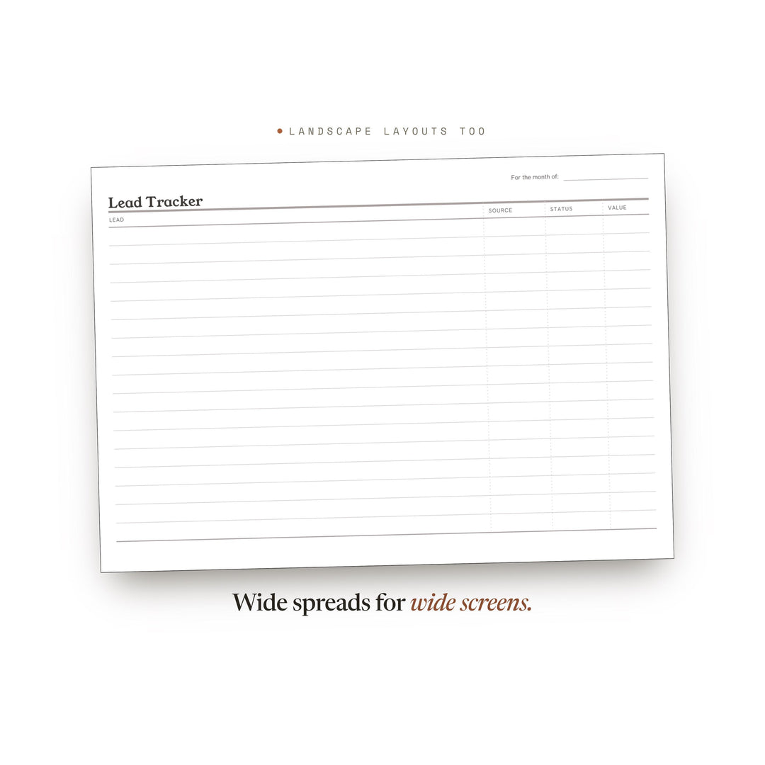 Lead Tracker Planner Insert | Client Tracker | GoodNotes iPad PDF | Digital Download