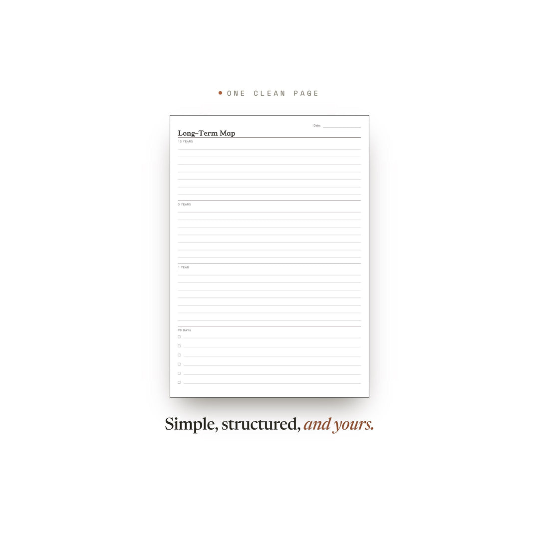 Long-Term Map Planner Insert | Strategy Planner | GoodNotes iPad PDF | Digital Download