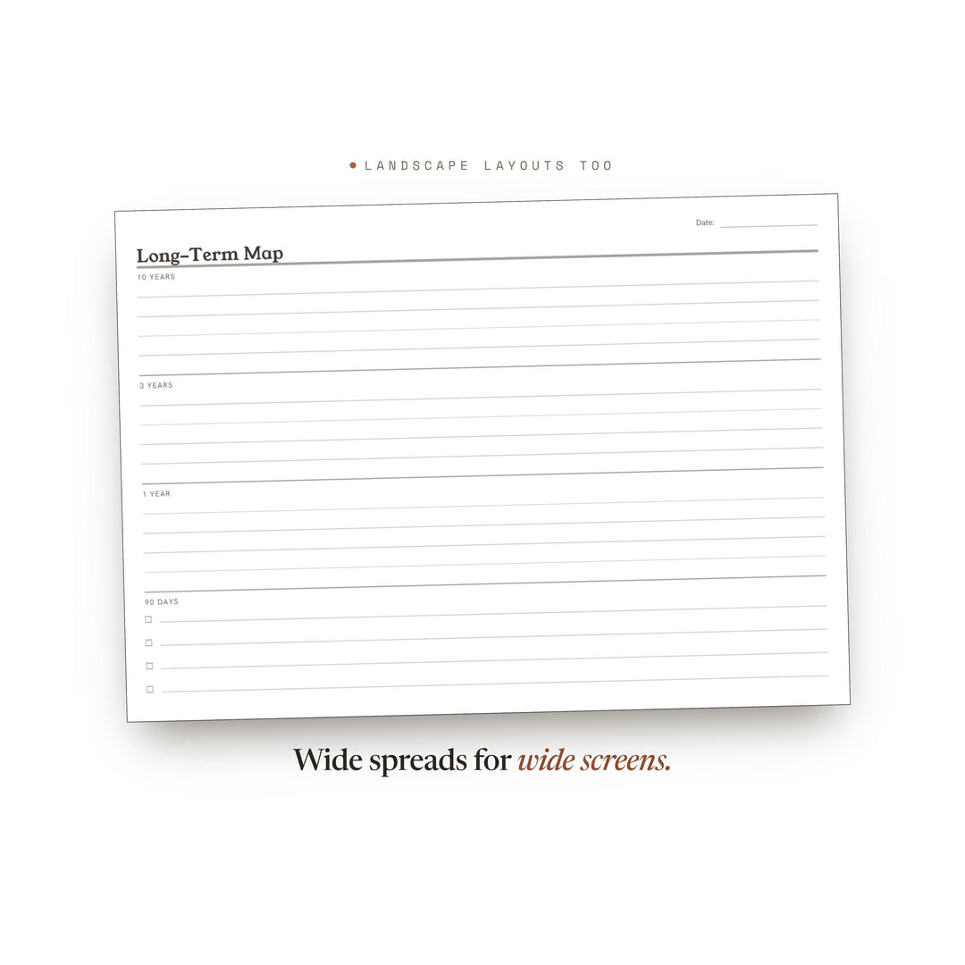 Long-Term Map Planner Insert | Strategy Planner | GoodNotes iPad PDF | Digital Download