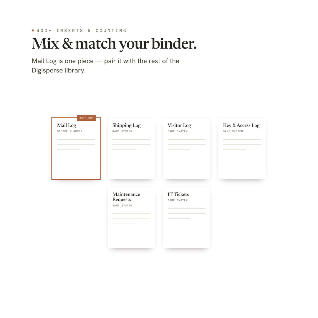 Mail Log Planner Insert | Office Planner | GoodNotes iPad PDF | Digital Download