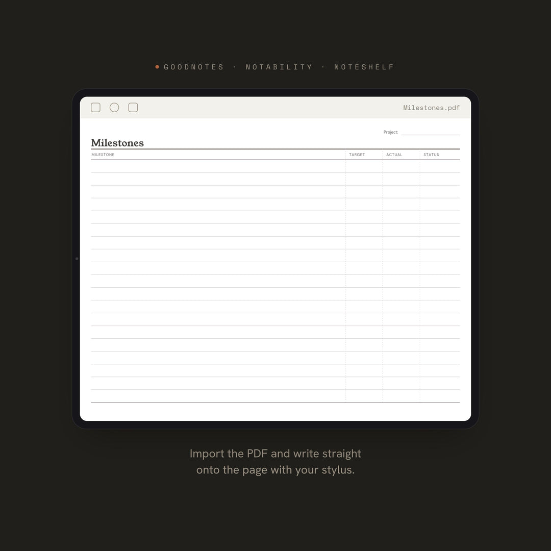 Milestones printable planner insert — preview image 5 of 20
