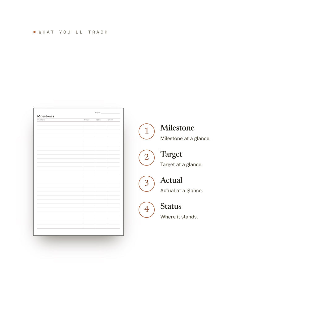 Milestones printable planner insert — preview image 8 of 20