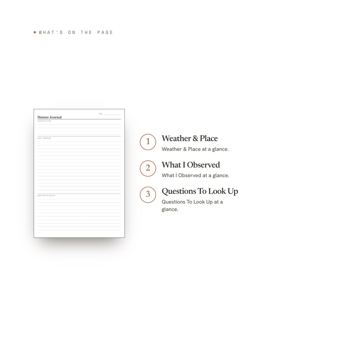 Nature Journal Planner Insert | Outdoor Log | GoodNotes iPad PDF | Digital Download