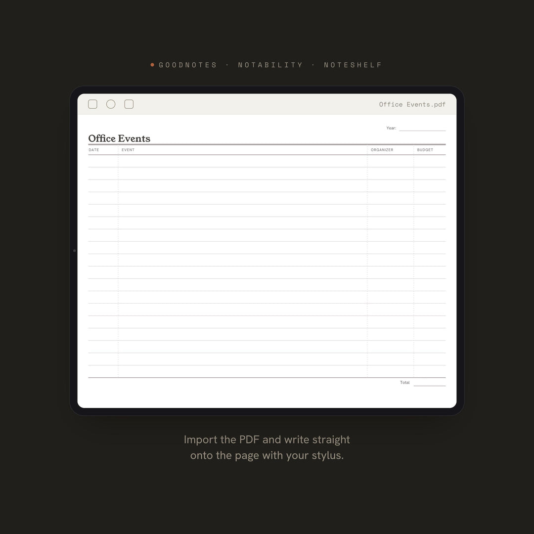 Office Events printable planner insert — preview image 5 of 20