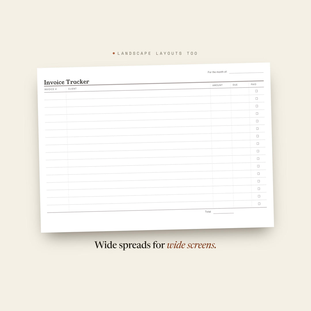 Invoice Tracker Planner Insert | Expense Tracker | GoodNotes iPad PDF | Digital Download
