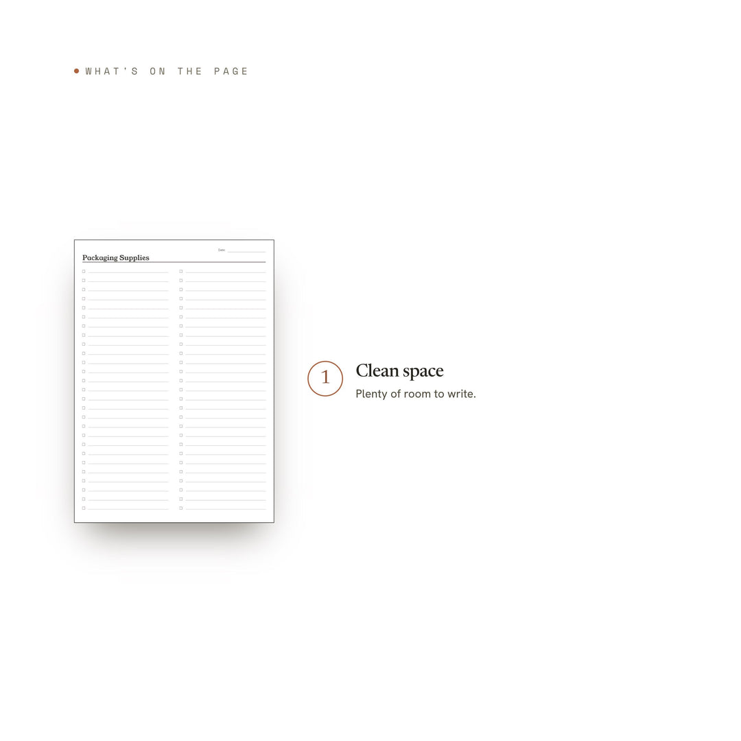Packaging Supplies Planner Insert | Ecommerce Planner | GoodNotes iPad PDF | Digital Download