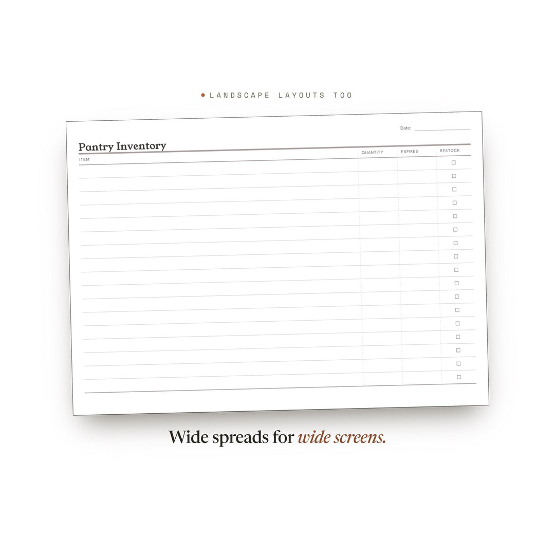 Pantry Inventory Planner Insert | Home Planner | GoodNotes iPad PDF | Digital Download