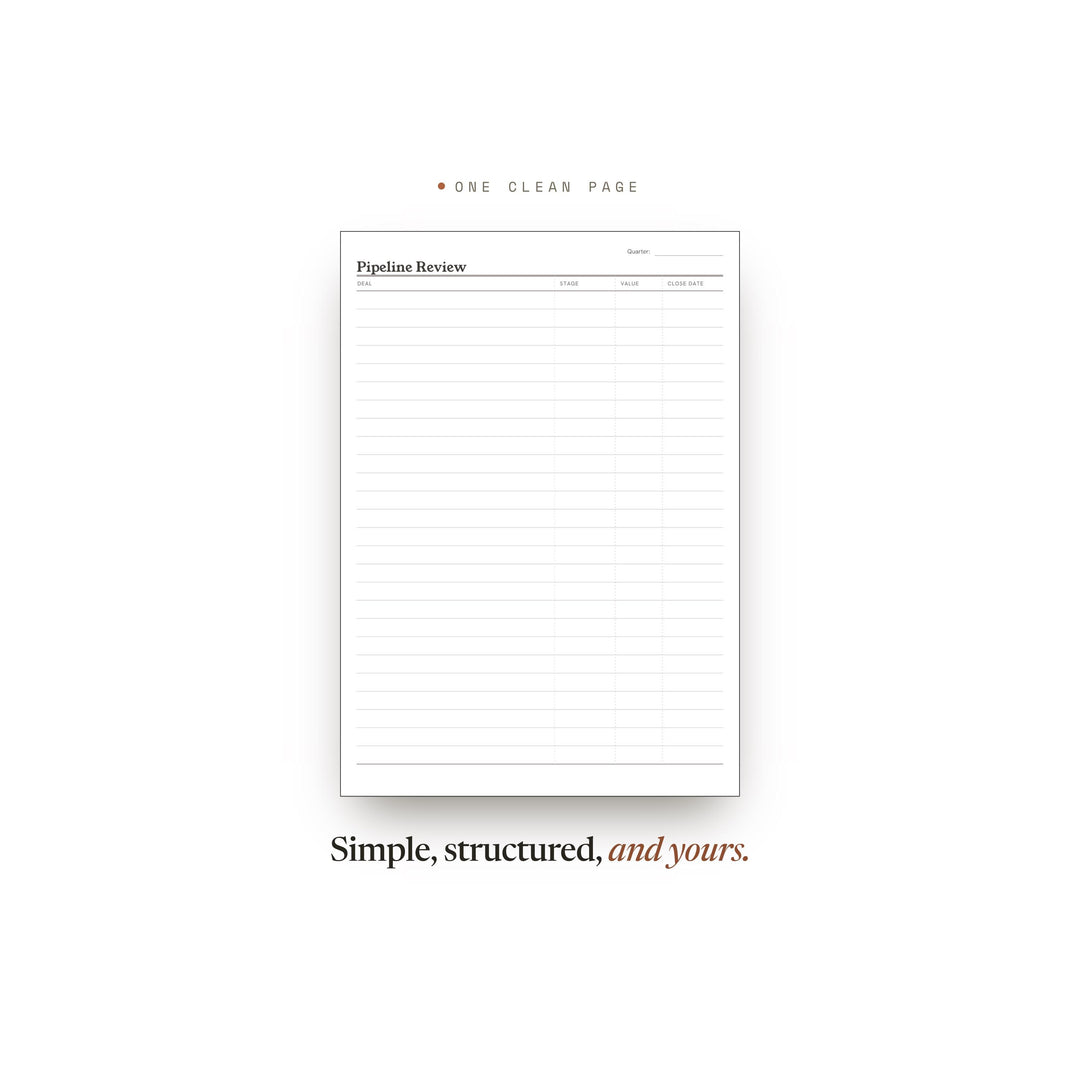 Pipeline Review Planner Insert | Client Tracker | GoodNotes iPad PDF | Digital Download