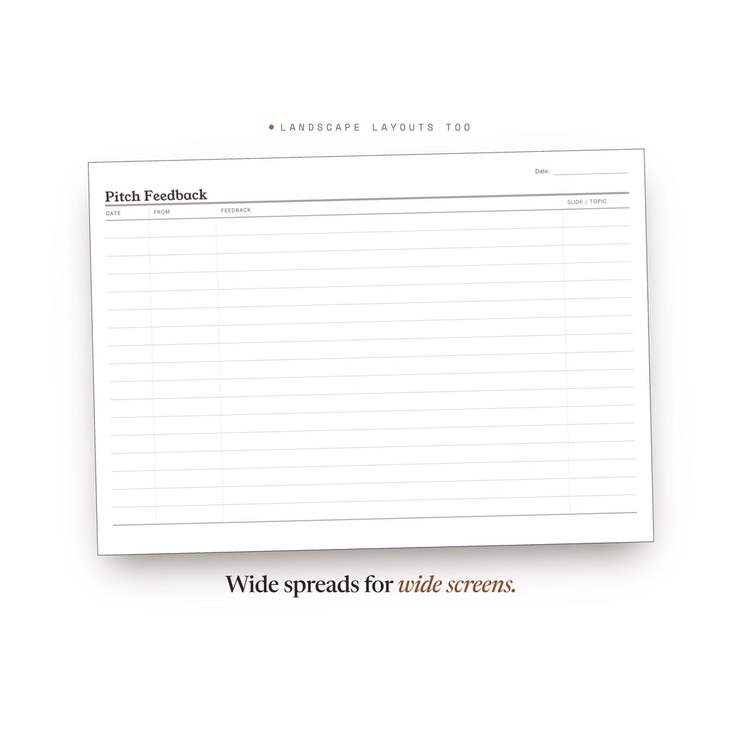Pitch Feedback printable planner insert — preview image 15 of 20
