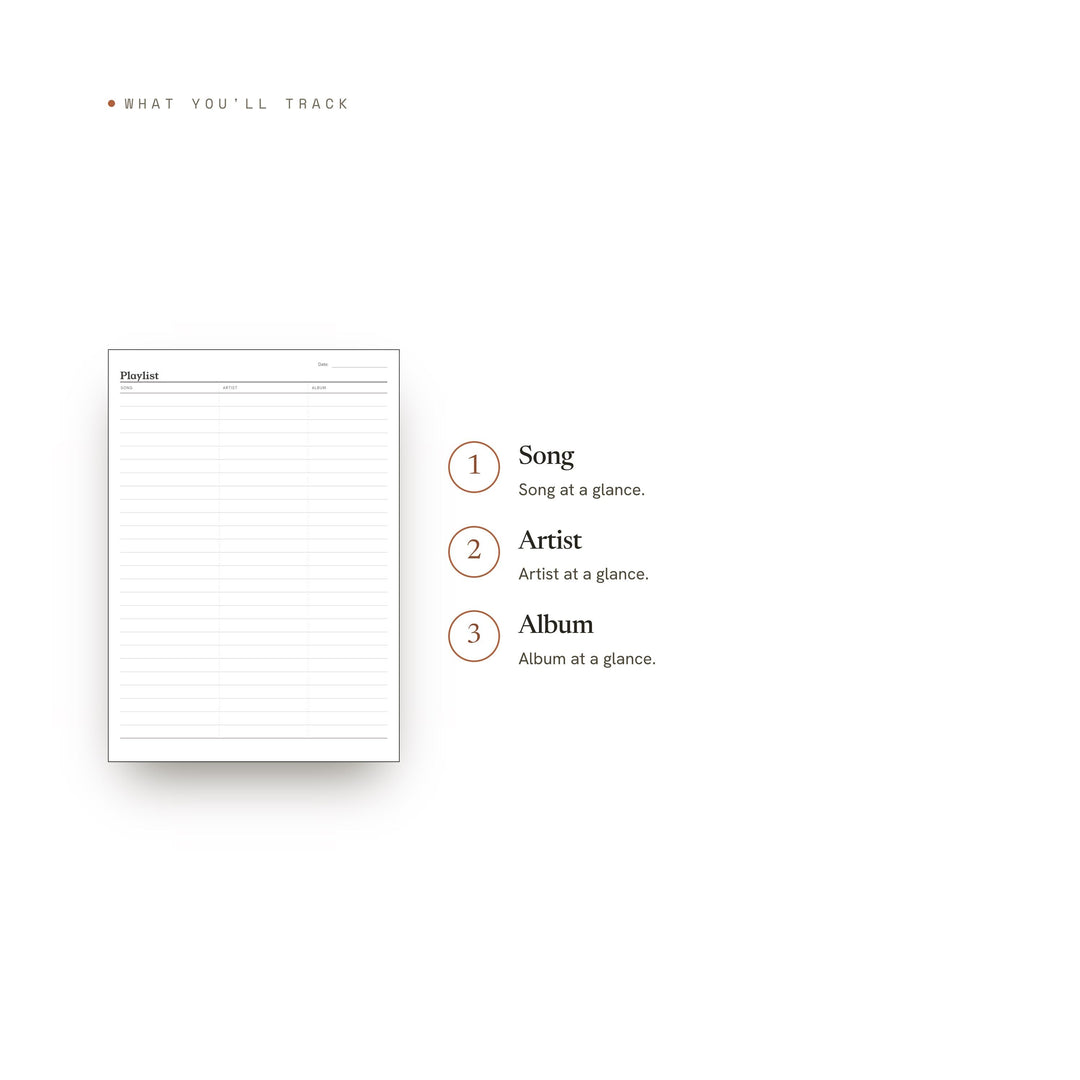 Playlist Planner Insert | Hobby Tracker | GoodNotes iPad PDF | Digital Download