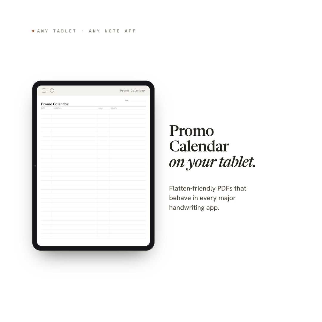 Promo Calendar printable planner insert — preview image 6 of 20