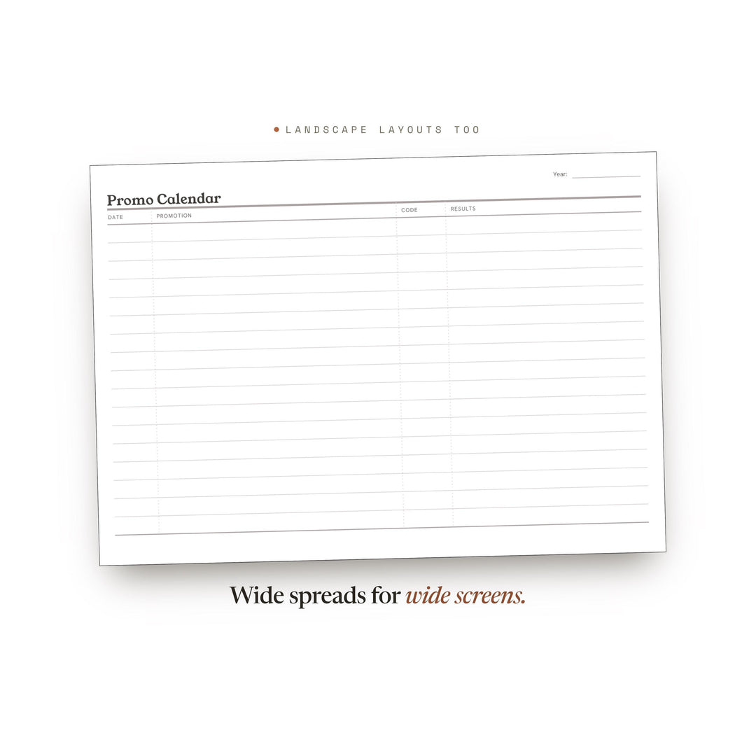 Promo Calendar printable planner insert — preview image 15 of 20