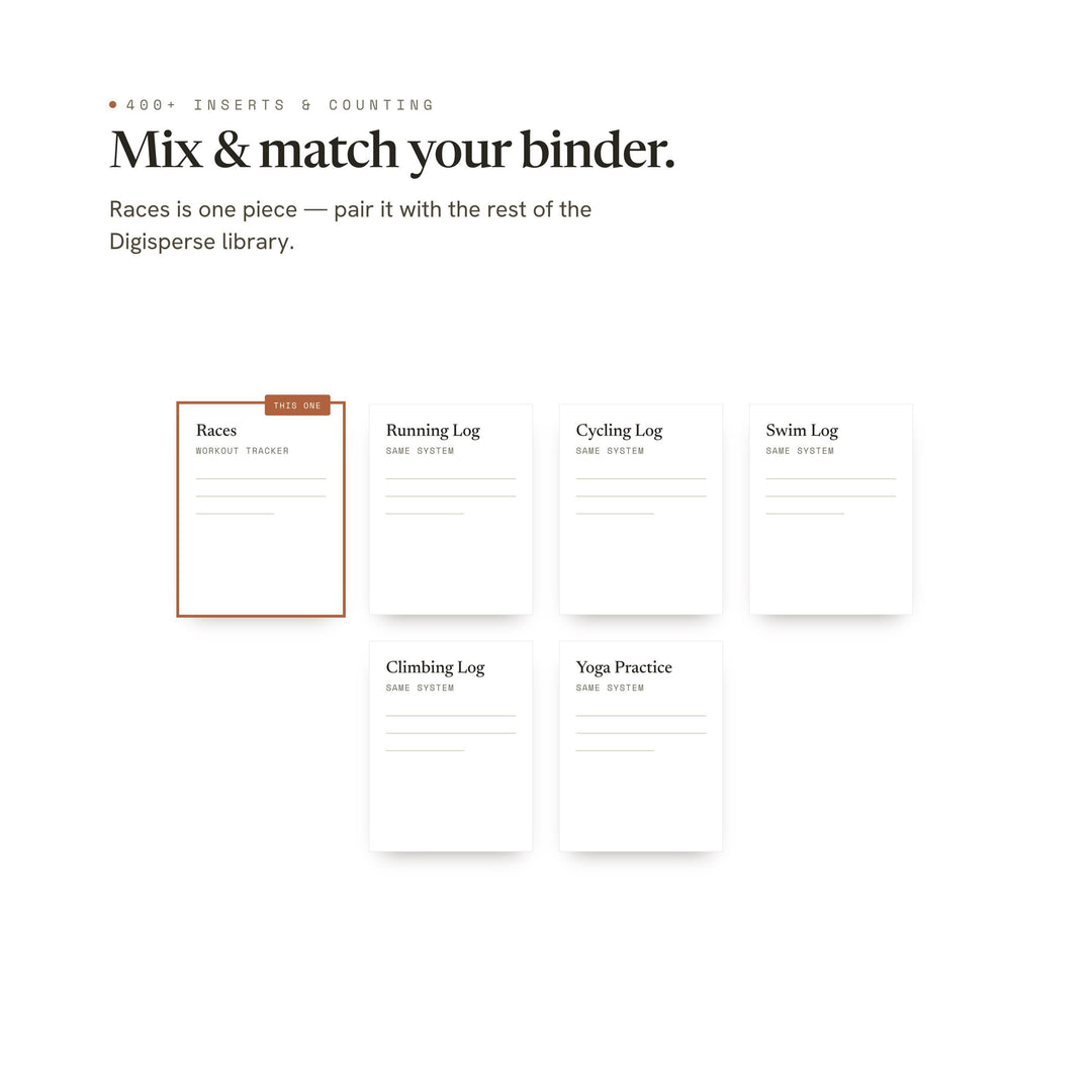 Races Planner Insert | Workout Tracker | GoodNotes iPad PDF | Digital Download