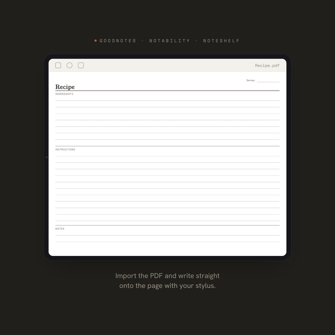 Recipe printable planner insert — preview image 5 of 20
