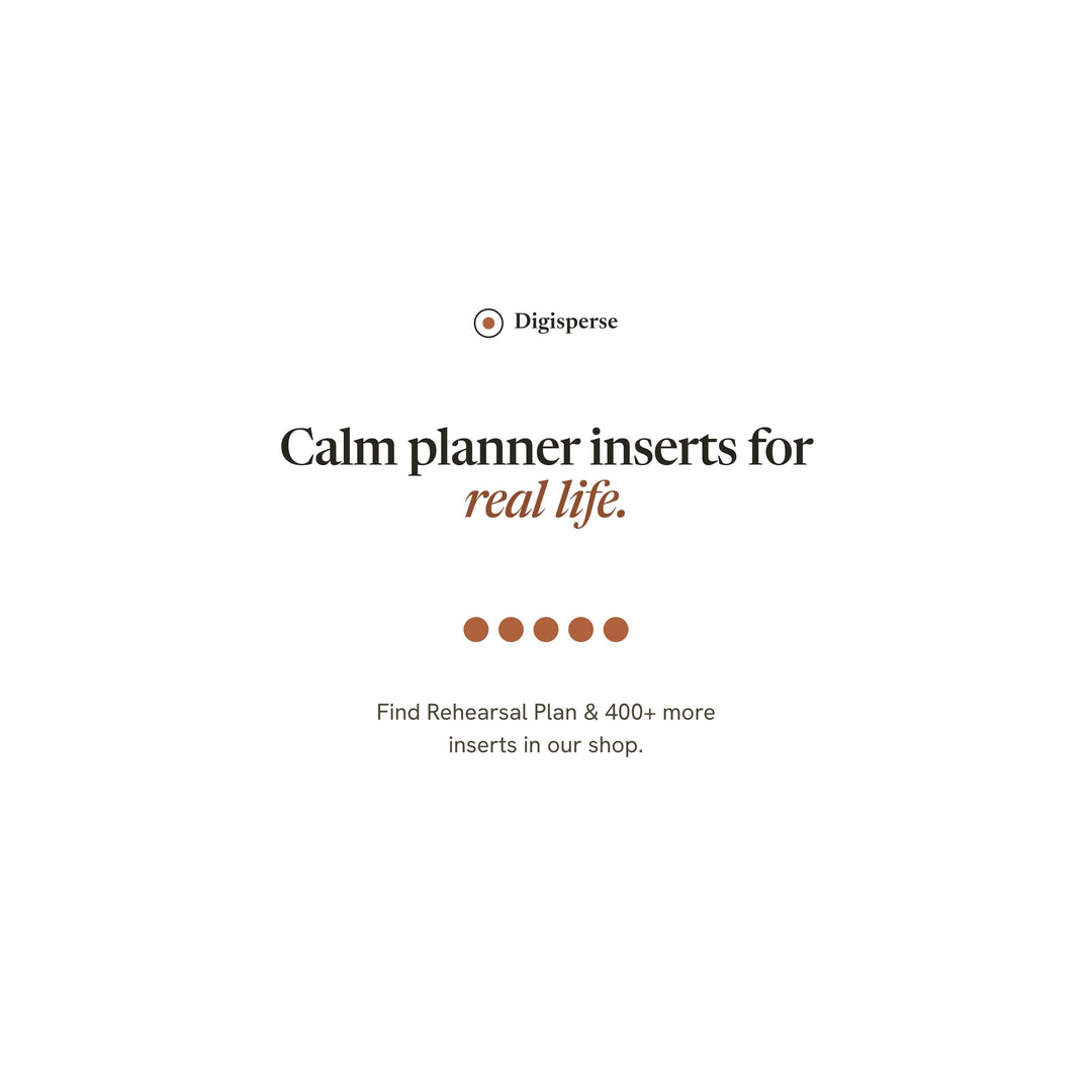 Rehearsal Plan Planner Insert | Practice Log | GoodNotes iPad PDF | Digital Download