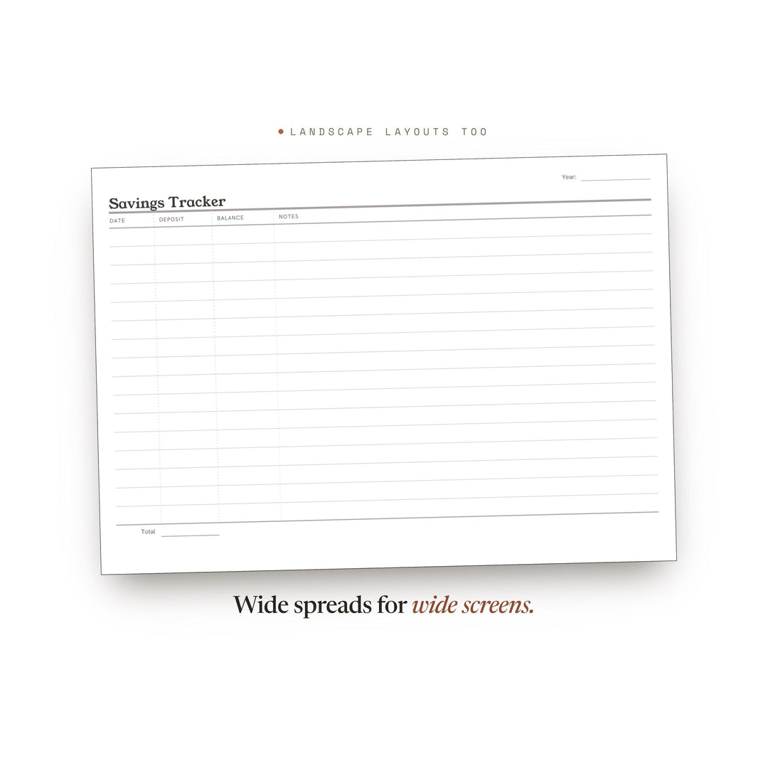 Savings Tracker Planner Insert | Budget Planner | GoodNotes iPad PDF | Digital Download