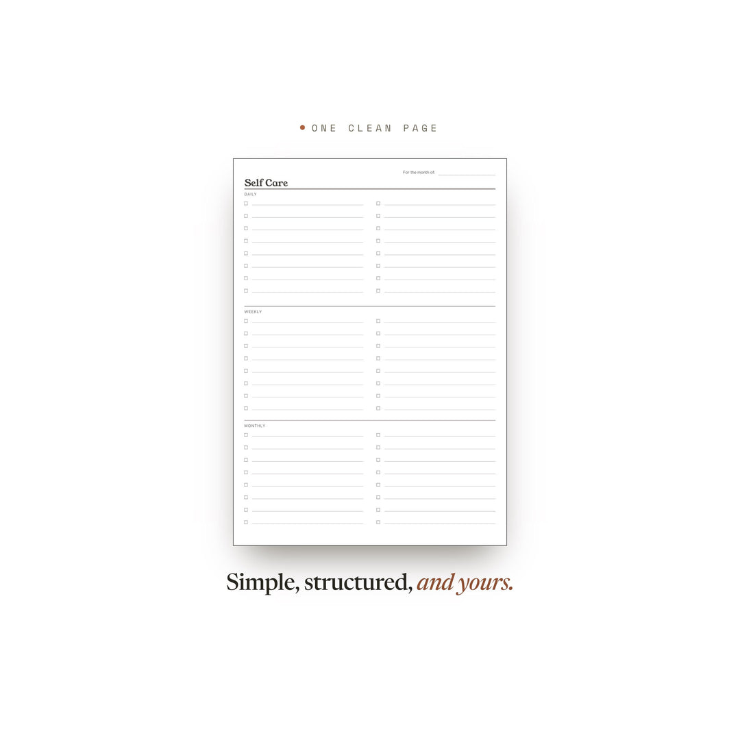 Self Care printable planner insert — preview image 2 of 20