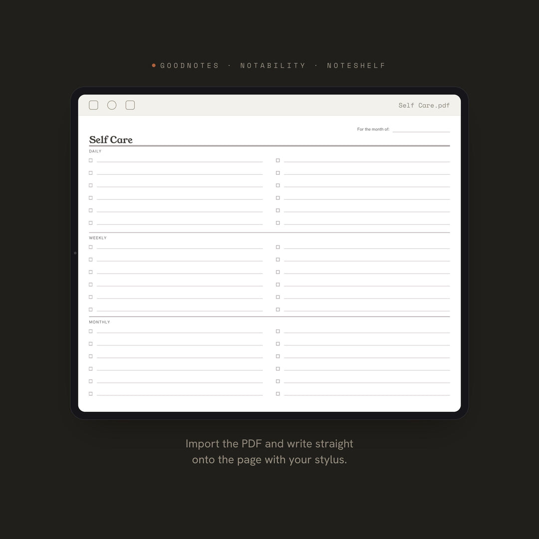 Self Care printable planner insert — preview image 5 of 20
