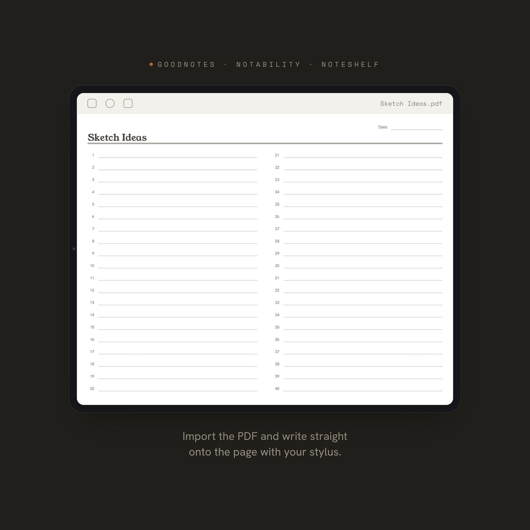 Sketch Ideas printable planner insert — preview image 5 of 20