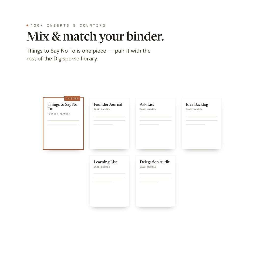 Things To Say No To printable planner insert — preview image 12 of 20