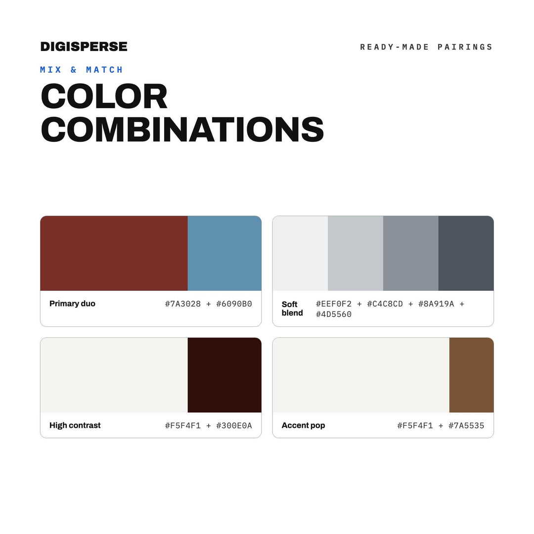 Valley Forge Winter Color Palette | 30 Muted Tones, Hex RGB CMYK (Digital Download)