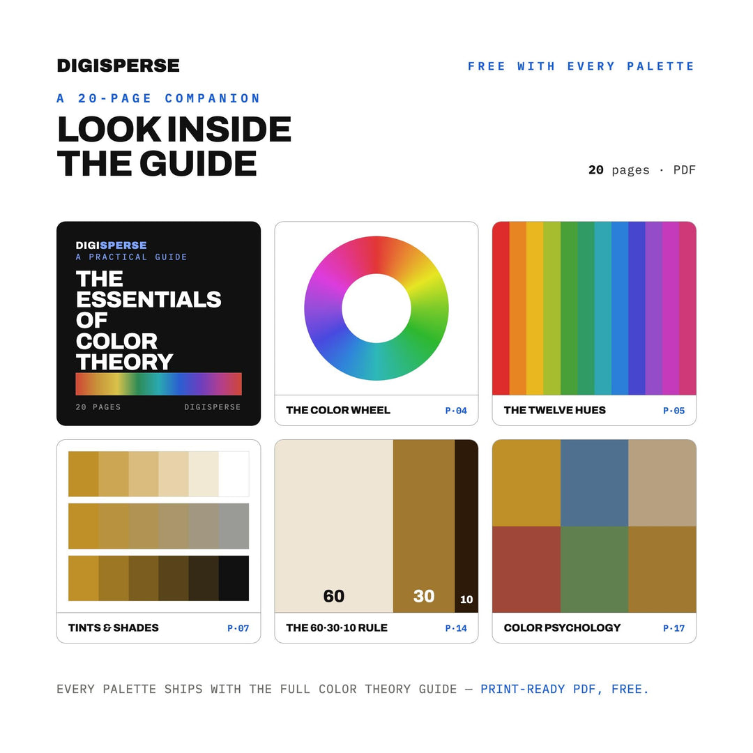 American Folk Revival Color Palette | 30 Warm Rustic Tones (Digital Download)