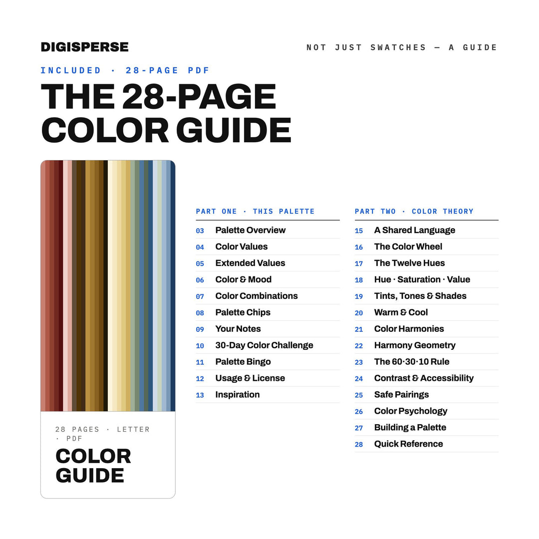 Colonial Quilt Americana Color Palette | 30 Colors | Hex RGB CMYK | Procreate Swatches + ASE | Digital Download