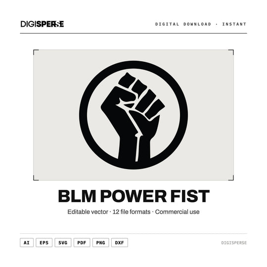 Black Lives Matter Fist SVG PNG | Solidarity Resistance Symbol (Digital Download)