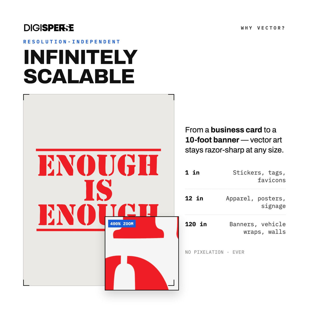 Enough is Enough Stamp Graphic | Equality Design (Digital Download) | 12 File Formats