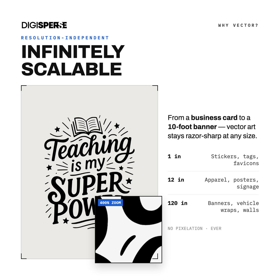 Teaching Is My Superpower SVG PNG | Black Script Teacher Design 12 Formats | Cricut Silhouette