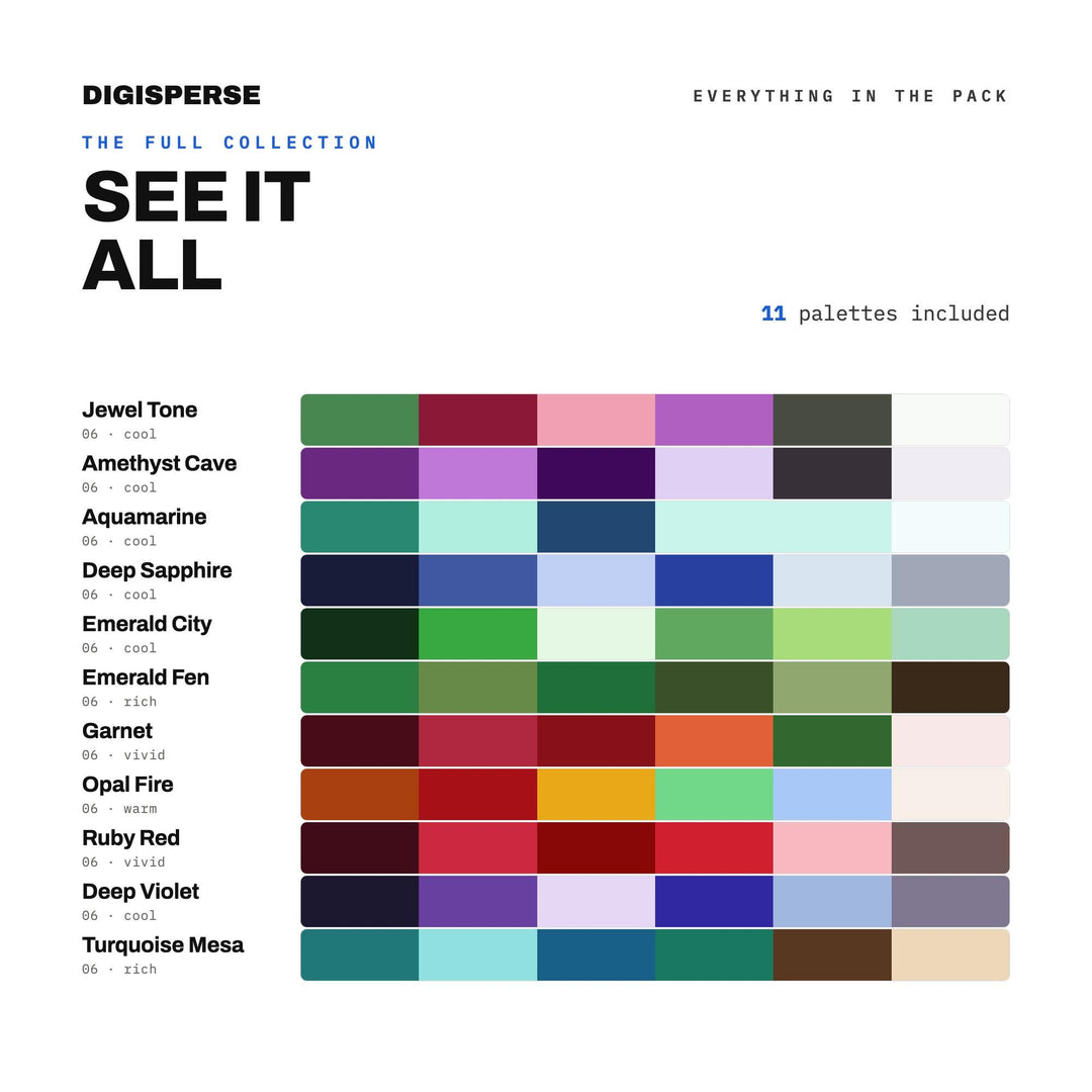 Royal Color Palette Bundle, 11 Crown Jewel Schemes for Luxury Branding, Regal Wedding Themes and Palace Interior Moodboards