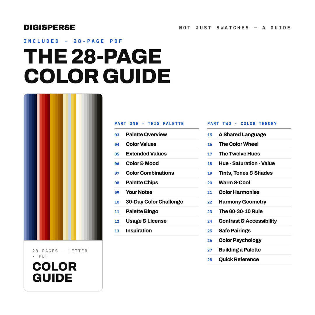 250th Golden Anniversary Color Palette | 30 Colors | Hex RGB CMYK | Procreate Swatches + ASE | Digital Download