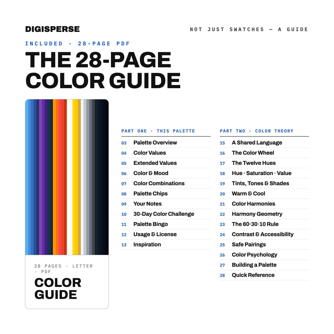 Celestial Bodies Color Palette | 30 Procreate Swatches, ASE, PDF Guide (Digital Download)