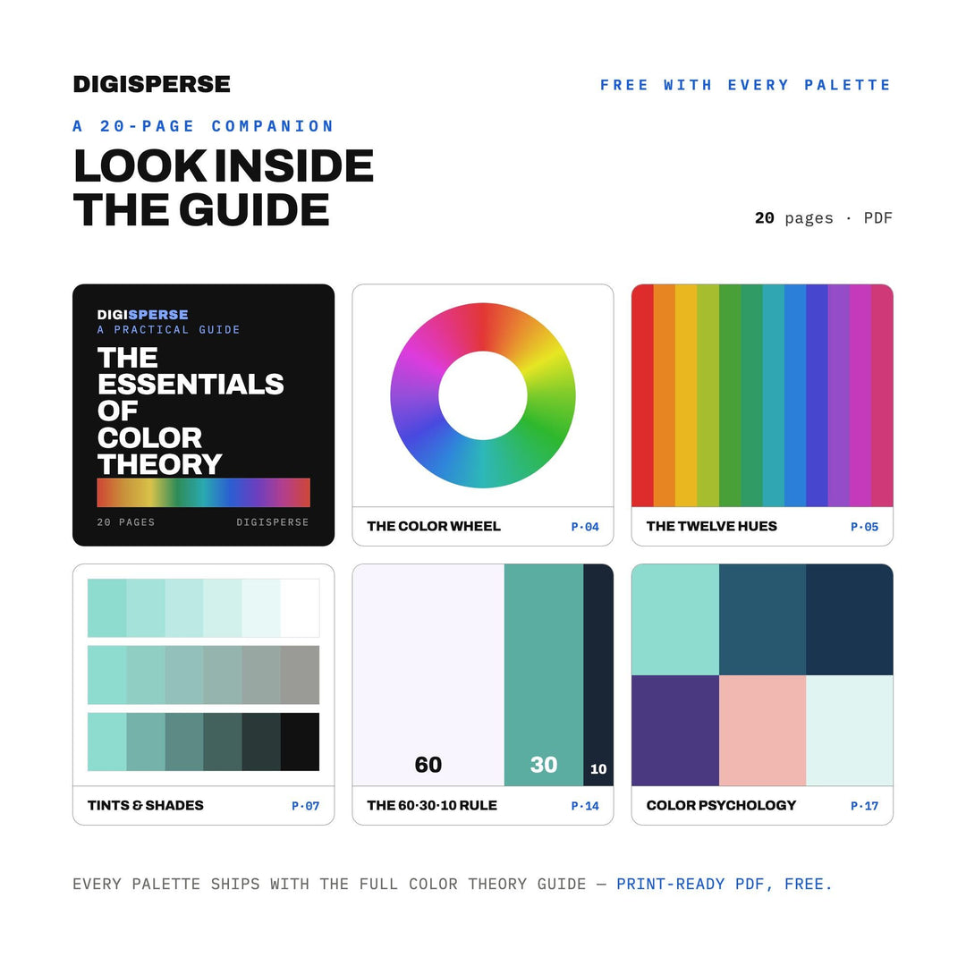 Pisces Dreamscape Color Palette | 30 Colors | Hex RGB CMYK | Procreate Swatches + ASE | Digital Download