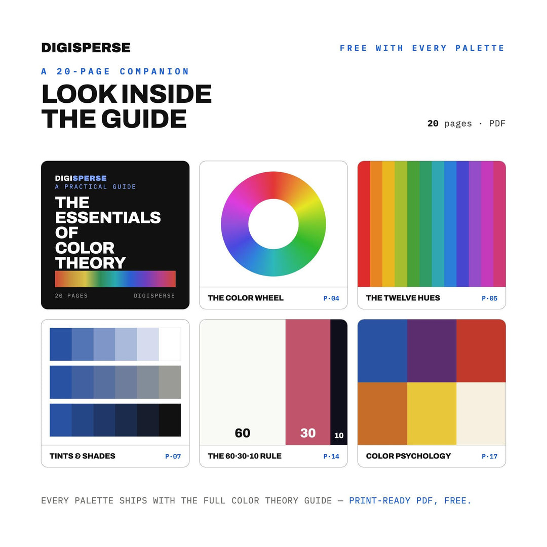 Post-Impressionism Color Palette | 30 Hex RGB CMYK Swatches (Digital Download)